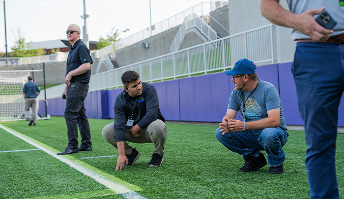 Grounds Leadership Academy Attendees on a Sports Field