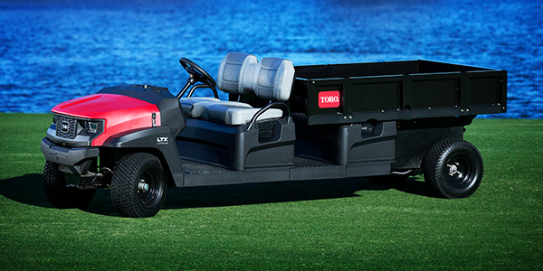 Workman LTX utility vehicle with an extended frame.